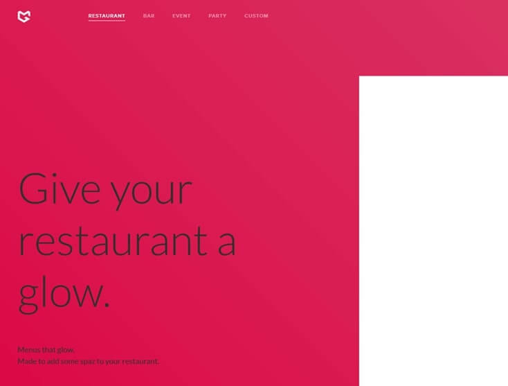 Glow Menu