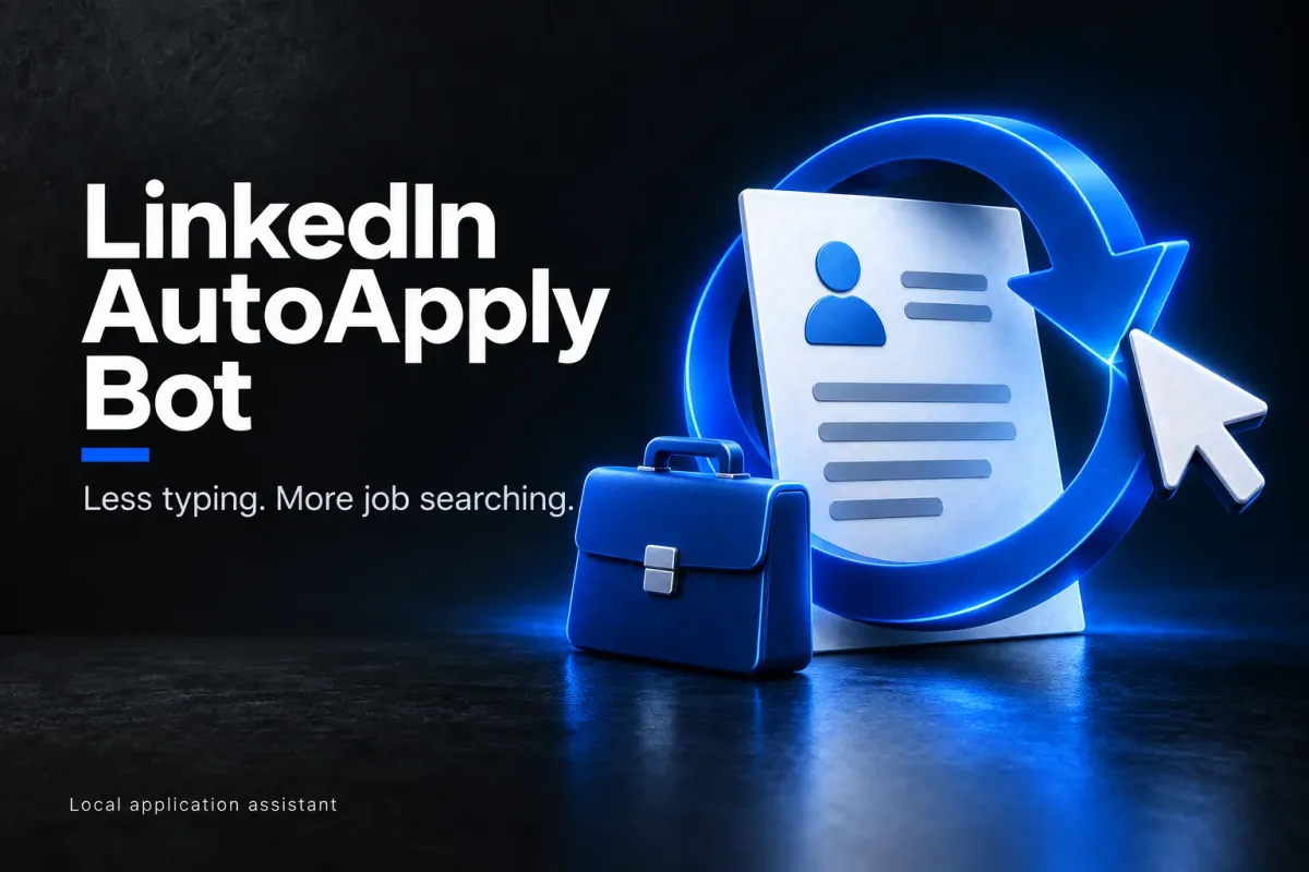 LinkedIn AutoApply Bot - illustrated cover