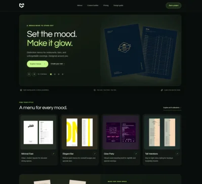 Glow Menu