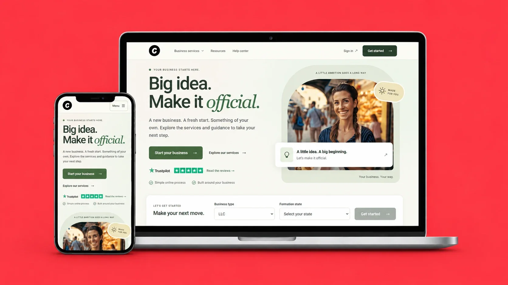LLC Cheap desktop and mobile design preview